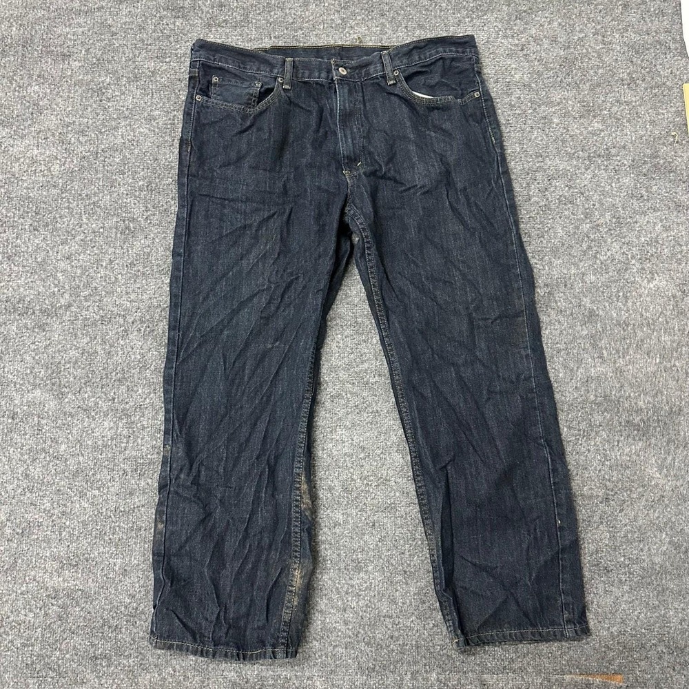Levi's Jeans Mens Size 40x30 Dark Wash 559 Relaxed Straight Denim Stained Work